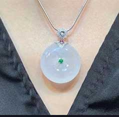 翡翠冰种平安扣  水润甜美的一块 6680