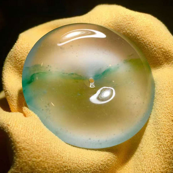 翡翠高冰平安扣 冰色佳，高品质 小六价