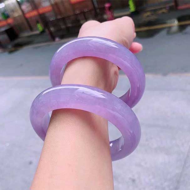 翡翠高冰紫 自然光也很紫 完美55.5-15-10.5 56-15.5-10.5 喜询！！