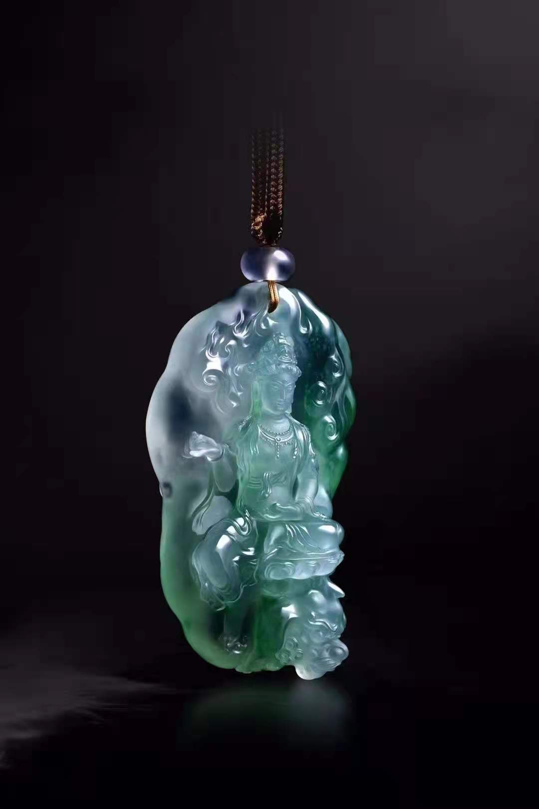 极品木纳高冰飘甜绿翡翠观音 种水冰透，色泽甜艳！ 裸石：68-39.9-19.9 喜询~