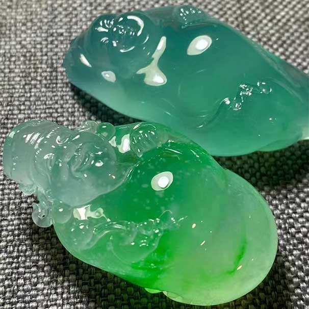 翡翠 财神➕逍遥佛 肉嘟嘟肥沃沃收藏 无可挑剔高品质