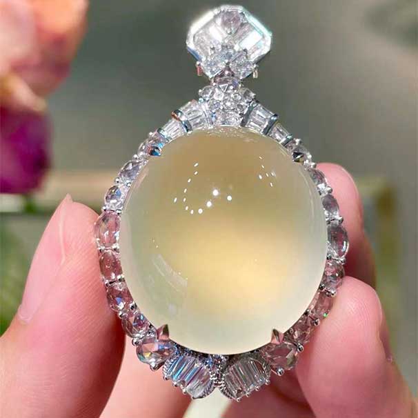 高冰黄翡翡翠蛋面套装 妥妥的收藏品质，行家货 喜询～