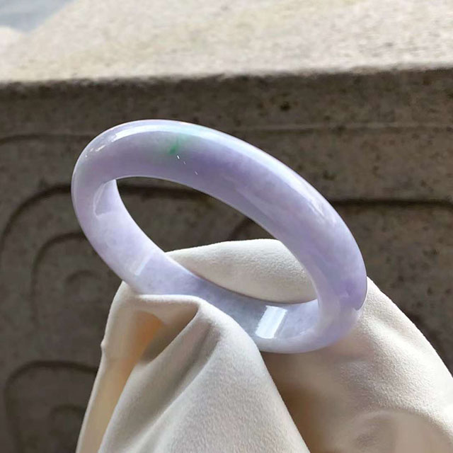 紫罗兰正圈翡翠手镯