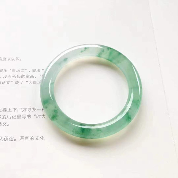 53圈口高冰飘花翡翠手镯，高品质质量镯，收藏自带佳品
