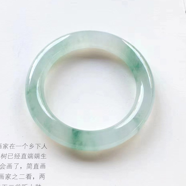 圆条种水飘花镯小六一开翡翠手镯