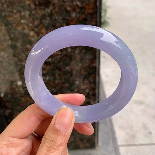 55圈口满圈紫罗兰正圈翡翠手镯，妖艳妩媚，优雅高贵
