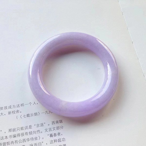 58圈口圆条紫罗兰翡翠手镯
