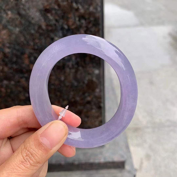 53圈口冰紫贵妃翡翠手镯，冰莹剔透，惊艳奢华