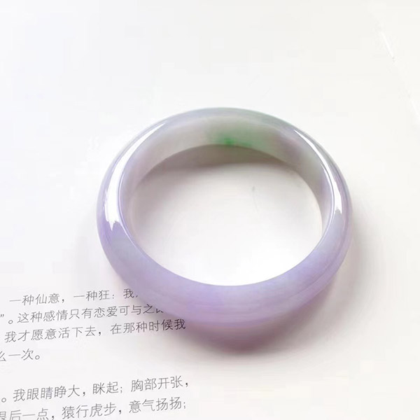 57圈口正圈春带彩翡翠手镯